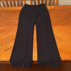 Black Wide-Leg Women's Trousers - Sleek Front Crease
